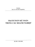 hạch toán kế toán trong các doanh nghiệp