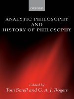 analytic philosophy and history of philosophy jun 2005