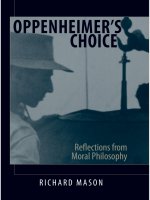 state university of new york press oppenheimers choice reflections from moral philosophy jul 2006