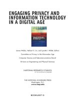 engaging privacy and information technology in a digital age