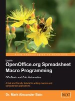 learn openoffice.org spreadsheet macro programming ooobasic and calc automation