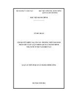 Giải quyết khiếu nại, tố cáo - Phương thức bảo đảm pháp chế và kỷ luật trong quản lý hành chính nhà nước ở Việt Nam hiện nay