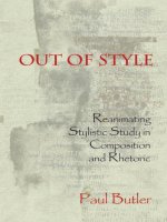 utah state university press out of style reanimating stylistic study in composition and rhetoric jan 2008