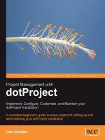 project management with dotproject implement, configure, customize, and maintain your dotproject installation