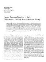 Human resource practices in state government  findings from a national survey