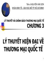 Bài giảng Lý thuyết và chính sách thương mại quốc tế: Chương 3  TS. Nguyễn Văn Sơn