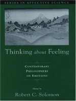 thinking about feeling contemporary philosophers on emotions mar 2004