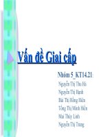 Vấn đề giai cấp trong xã hội