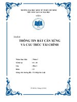 tiểu luận: Thông tin bất cân xứng và cấu trúc tài chính