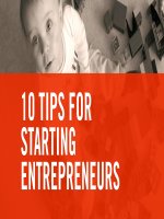 10 TIPS FOR STARTING ENTREPRENEURS