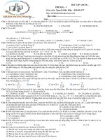 Bài tập Ancol - phenol -I