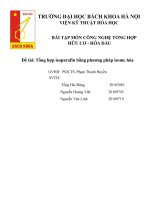 đề tài  tổng hợp isoparafin bằng phương pháp isome hóa