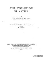 le bon gustave - evolution of matter