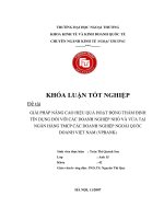 Giải pháp nâng cao hiệu quả hoạt động thẩm định tín dụng đối với các doanh nghiệp nhỏ và vừa tại ngân hàng thương mại cổ phần các doanh nghiệp ngoài quốc doanh việt nam (VPBank)