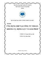 Ứng dụng ERP tại công ty vissan kháng cự, động lực và giải pháp