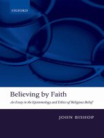 believing by faith an essay in the epistemology and ethics of religious belief may 2007