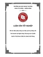 Biện pháp nâng cao hiệu quả huy động vốn kinh doanh tại Ngân hàng thương mại cổ phần Quốc tế Việt Nam (VIB) chi nhánh Hải Phòng