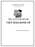 tiểu luận chuyên đề kinh tế viết báo kinh tế