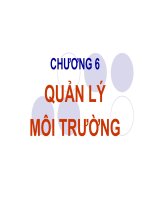 bài giảng môi trường đại cương chương 6 quản lý môi trường