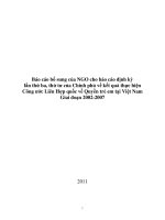 Báo cáo bổ sung của NGO cho báo cáo định kỳ lần thứ ba, thứ tư của Chính phủ về kết quả thực hiện Công ước Liên Hợp quốc về Quyền trẻ em tại Việt Nam giai đoạn 2002-2007