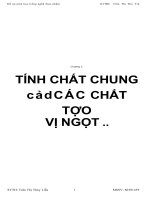 Đề tài tài liệu về các chất tạo ngọt không phải saccharose trong sản xuất bánh kẹo   luận văn, đồ án, luan van, do an