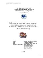 Sản phẩm dịch vụ mới   phone banking, internet banking,SMS banking tại ngân hàng TMCP sài gòn công thương (saigonbank)