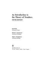 ivan niven, herbert s  zuckerman, hugh l  montgomery an introduction to the theory of numbers  1991