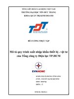 Mô tả quy trình xuất nhập khẩu thiết bị - vật tư của Tổng công ty Điện lực TP.HCM