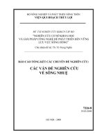 Nghiên cứu cơ sở khoa học và giải pháp công nghệ để phát triển bền vững lưu vực sông hồng các chuyên đề nghiên cứu về sông nhuệ