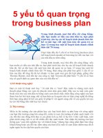 Tài liệu 5 Yếu tố quan trọng trong Business plan pdf