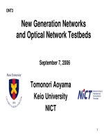 Tài liệu New Generation Networks and Optical Network Testbeds doc