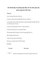 Tài liệu Xin thành lập văn phòng đại diện của tổ chức giáo dục nước ngoài tại Việt Nam pdf