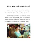 Tài liệu Phát triển nhân cách cho bé ppt