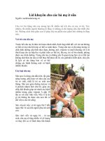 Tài liệu Lời khuyên cho các bà mẹ ít sữa doc