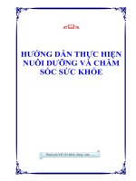 Tài liệu HƯỚNG DẪN THỰC HIỆN NUÔI DƯỠNG VÀ CHĂM SÓC SỨC KHỎE docx