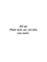 Tài liệu Tiểu luận - Phân tích các chỉ tiêu của nước uống, pha hóa chất, sản xuất nước đóng chai, kỹ thuật lấy mẫu nước, các chỉ tiêu hóa lý pdf