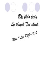 Tài liệu Bài thảo luận lý thuyết tài chính pptx