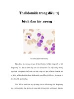 Tài liệu Thalidomide trong điều trị bệnh đau tủy xương doc