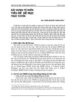 Tài liệu XÂY DỰNG TỪ ĐIỂN TIÊU ĐỀ ĐỀ MỤC TRỰC TUYẾN doc