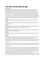 Trẻ nhỏ và mức độ học tập 