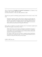 Tài liệu Handbook of Applied Cryptography - chap5 pdf