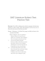 SAT Literature Subject Test Practice Test