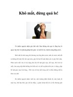 Tài liệu Khô mắt, đừng quá lo! pdf