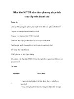 Tài liệu Khai thuế GTGT năm theo phương pháp tính trực tiếp trên doanh thu pptx