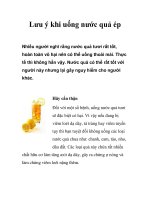 Tài liệu Lưu ý khi uống nước quả ép pdf
