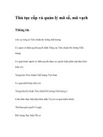 Tài liệu Thủ tục cấp và quản lý mã số, mã vạch pdf