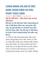 Tài liệu CÔNG BẰNG XÃ HỘI Ở VIỆT NAM: NHẬN DIỆN VÀ GIẢI PHÁP THỰC HIỆN pptx