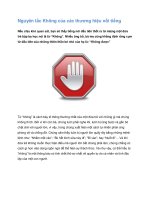 Tài liệu Nguyên tắc Không của các thương hiệu nổi tiếng pptx