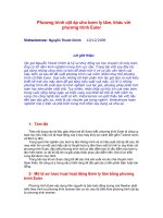 Tài liệu Phương pháp cột áp cho bơm ly tâm, khác với phương trình Euler pptx