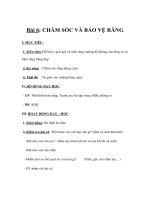 Tài liệu TNXH 1 - Bài 6: CHĂM SÓC VÀ BẢO VỆ RĂNG pdf